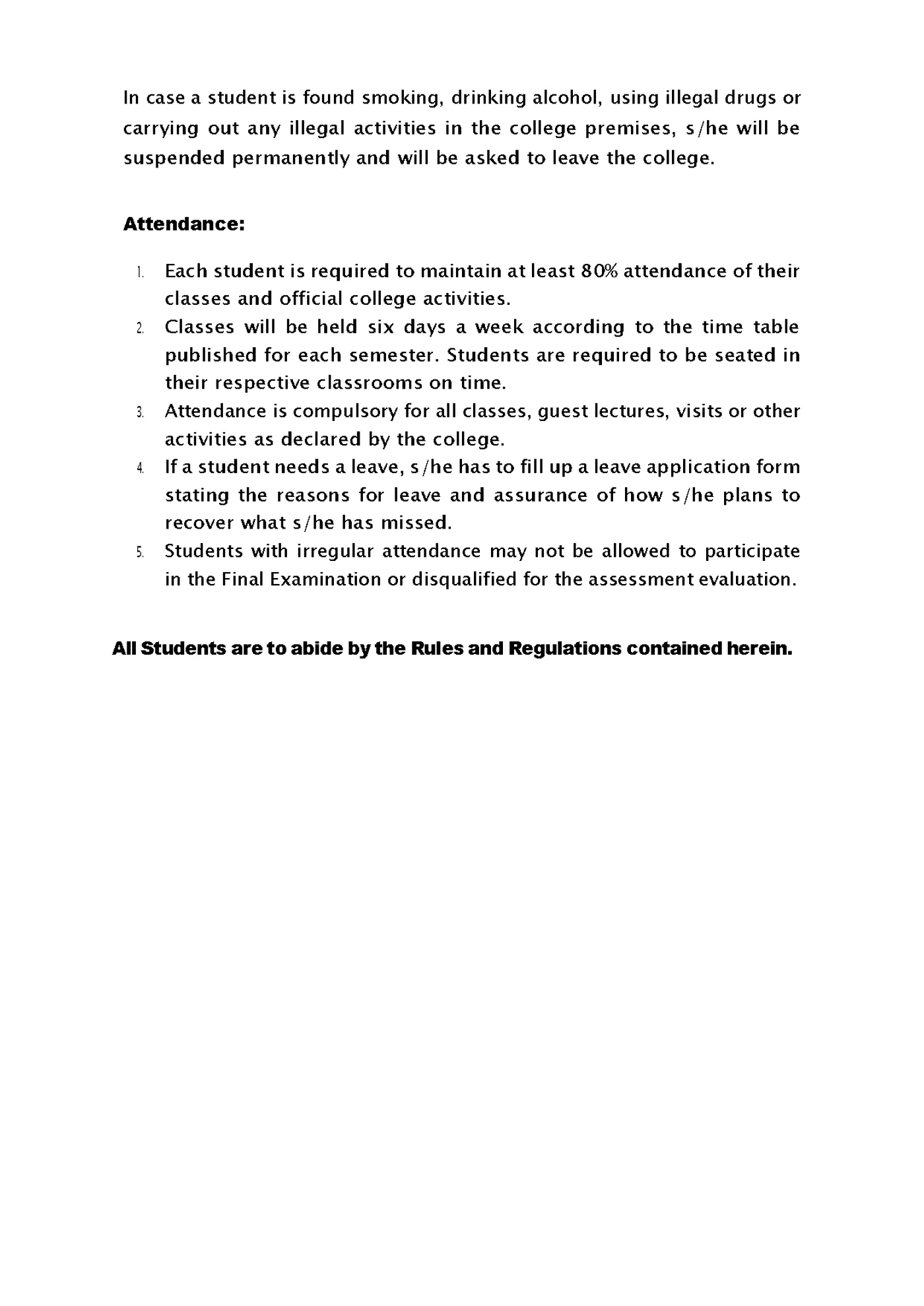Code of Conduct — handbook page 7