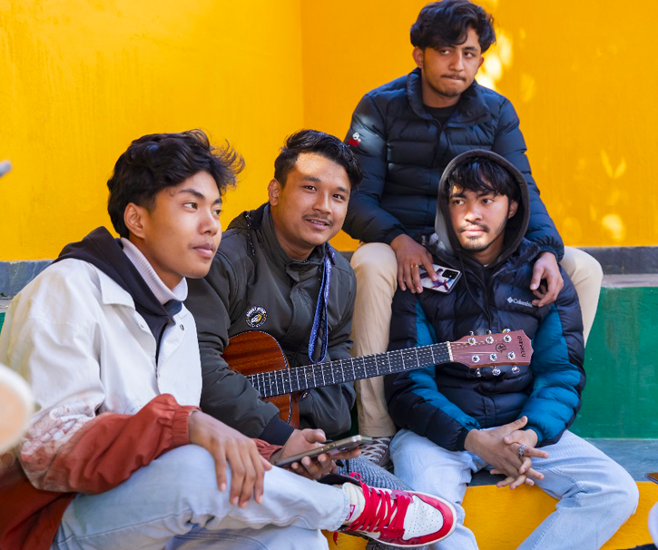 Students enjoying campus life at TechSpire